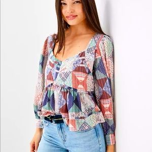 American Eagle baby doll long sleeve top